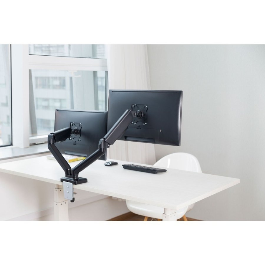 Desktop Swivel Mount for Two LCD Monitors Gas Spring #11
