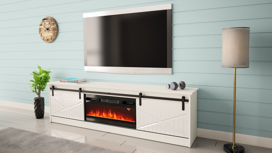RTV GRANERO + pejseskab 200x56,7x35 hvid/blank hvid #4