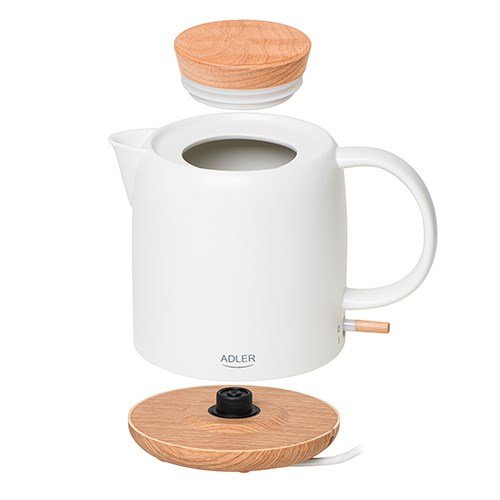 Adler Electric Kettle | AD 1304 | Electric | 1200 W | 1 L | Ceramic | 360 rotational base | White #3