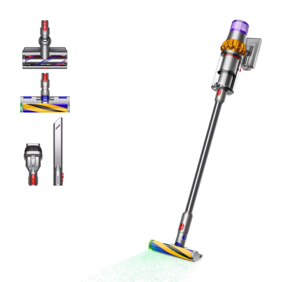 Dyson V15 Detect Absolute 2-i-1 stangstvsuger Batteri Dry Posels 660 W Nikkel, Gul #1
