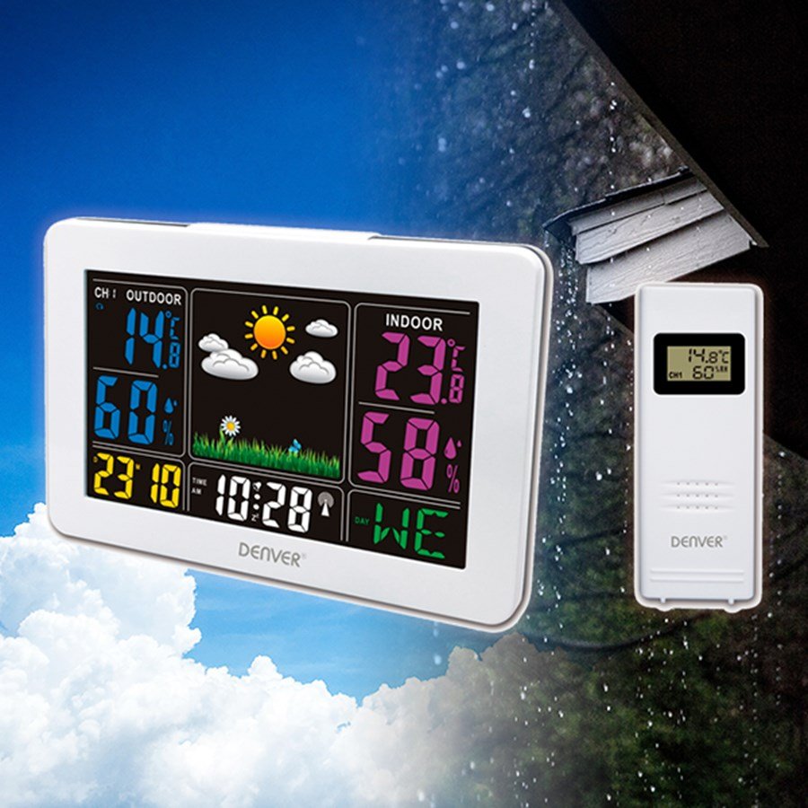 Denver WS-540WHITE digital vejrstation Hvid Vekselstrm/batteri #5