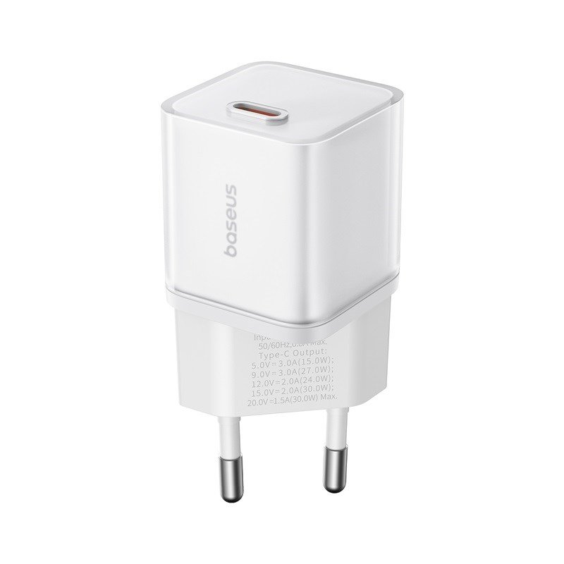 Baseus GAN5S P10162504113-00 Netoplader 30W Hvid #1