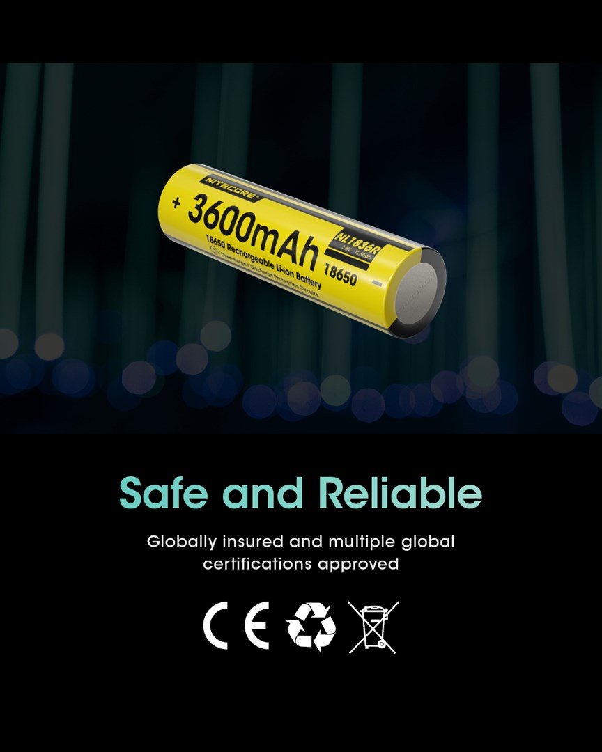 Nitecore NL1836R genopladeligt batteri Lithium-Ion (Li-Ion) 3600 mAh 3,6 V #3