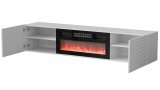 Cama RTV-skab TULA 183x35x37 hvid mat + sort pejs #2