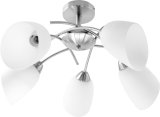 Activejet Klassisk lysekrone vedhng loftslampe NIKITA nikkel 5xE27 til stuen #1
