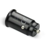 Car charger 1 X USB QC3.0 18W black + cable USB-C 1m #7