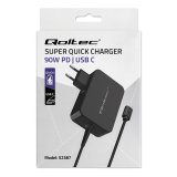 Qoltec 52387 oplader til mobil enhed Laptop, Brbar spillekonsol, Strmbank, Smartphone, SmartWatch, Tablet Sort Vekselstrm Hurtig opladning Indendrs #11