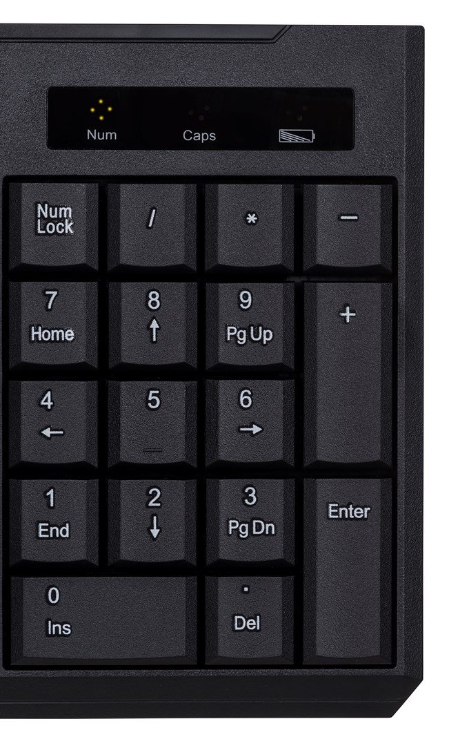 Activejet trdlst tastatur K-3911W, batteridrevet 1x 1,5V AAA #7