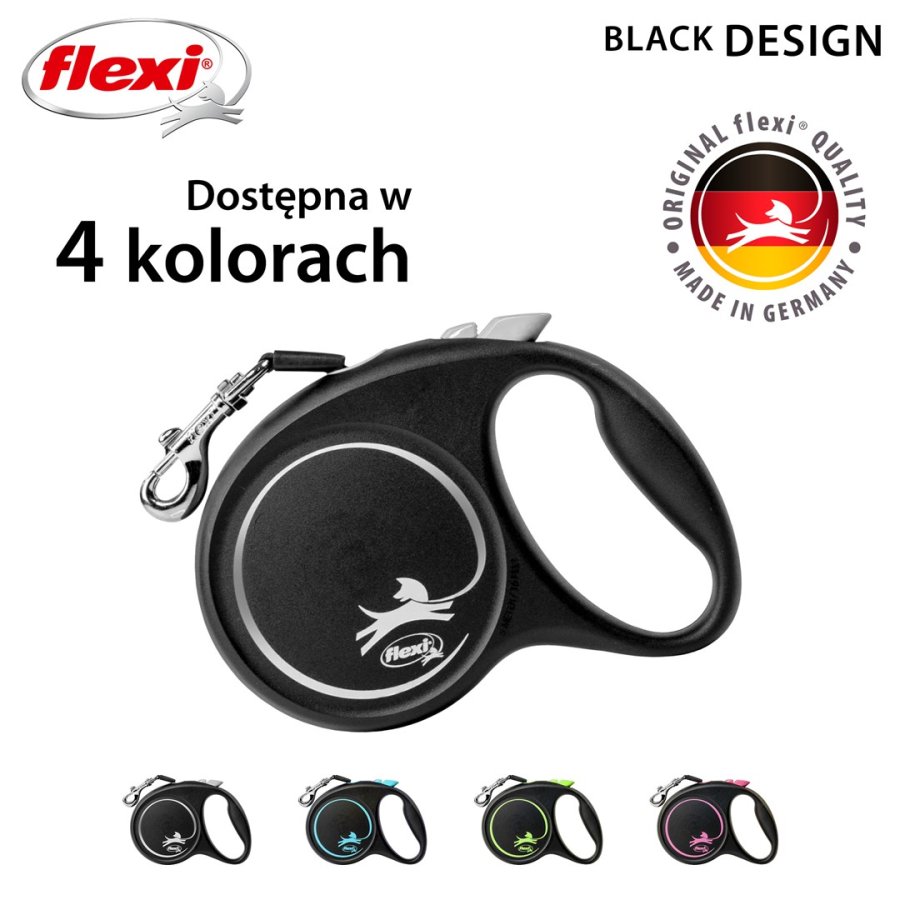 Flexi Black Design M 5 m Fleksibel hundesnor #3