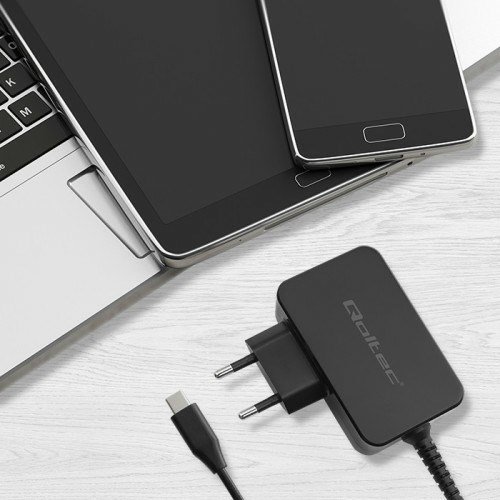 Qoltec 52385 oplader til mobil enhed Laptop, Brbar spillekonsol, Strmbank, Smartphone, SmartWatch, Tablet Sort Vekselstrm Hurtig opladning Indendrs #5