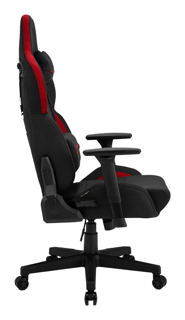 SENSE7 Sentinel PC gamingstol Polstret s�de Sort, R�d #4