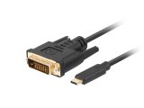Lanberg CA-CMDV-10CU-0018-BK videokabel adapter 1,8 m USB Type-C DVI-D Sort #1