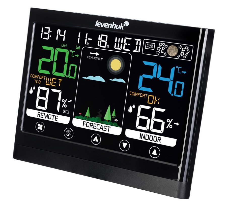 Levenhuk Weezer Teo TH50 Elektronisk milj�termometer Indend�rs/udend�rs Sort #1