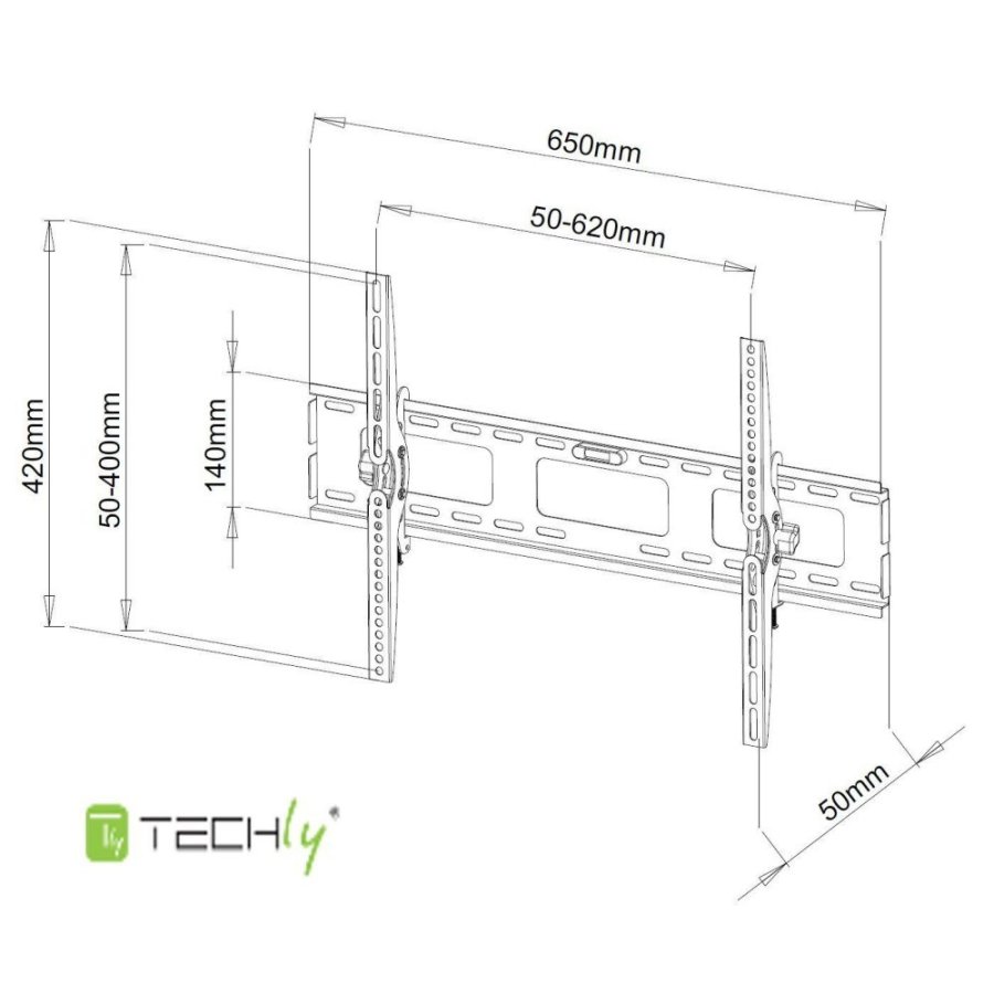 Techly ICA-PLB 131L tv-beslag 165,1 cm (65
