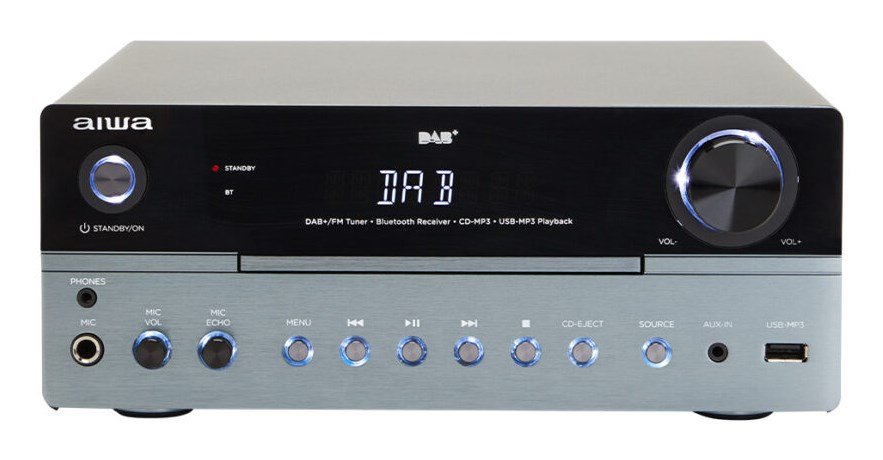 Aiwa MSBTU-700DAB stereoanl�g Home audio micro system 25 W Arktisk bl�, Sort #9