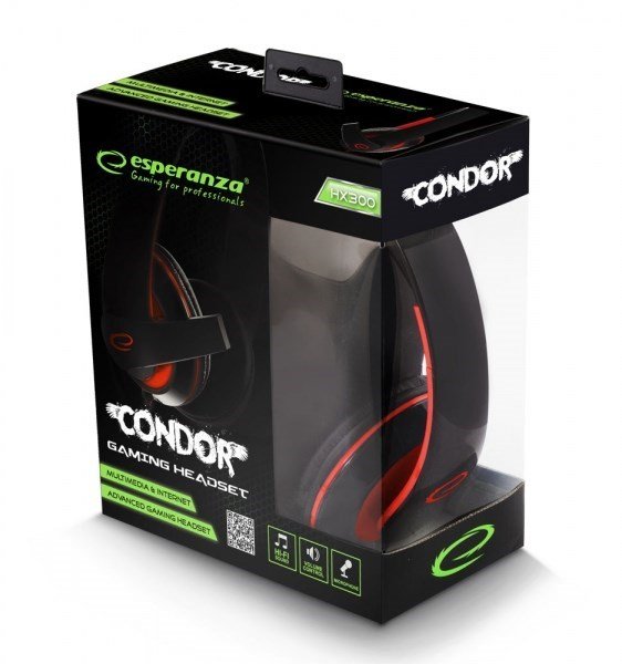 Esperanza EGH300R Headset Ledningsfrt Spil Sort, Rd #8