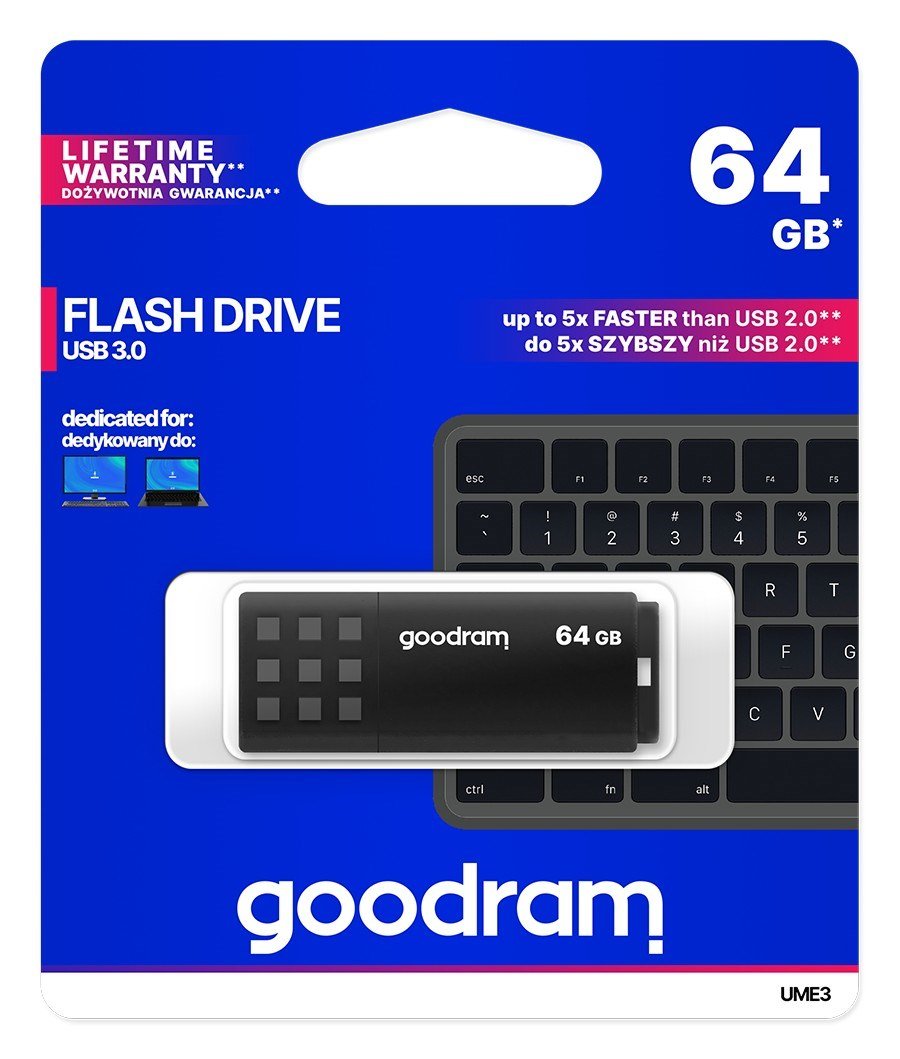 Goodram UME3 USB-hukommelse 64 GB USB Type-A 3.0 (3.1 Gen 1) Sort #5