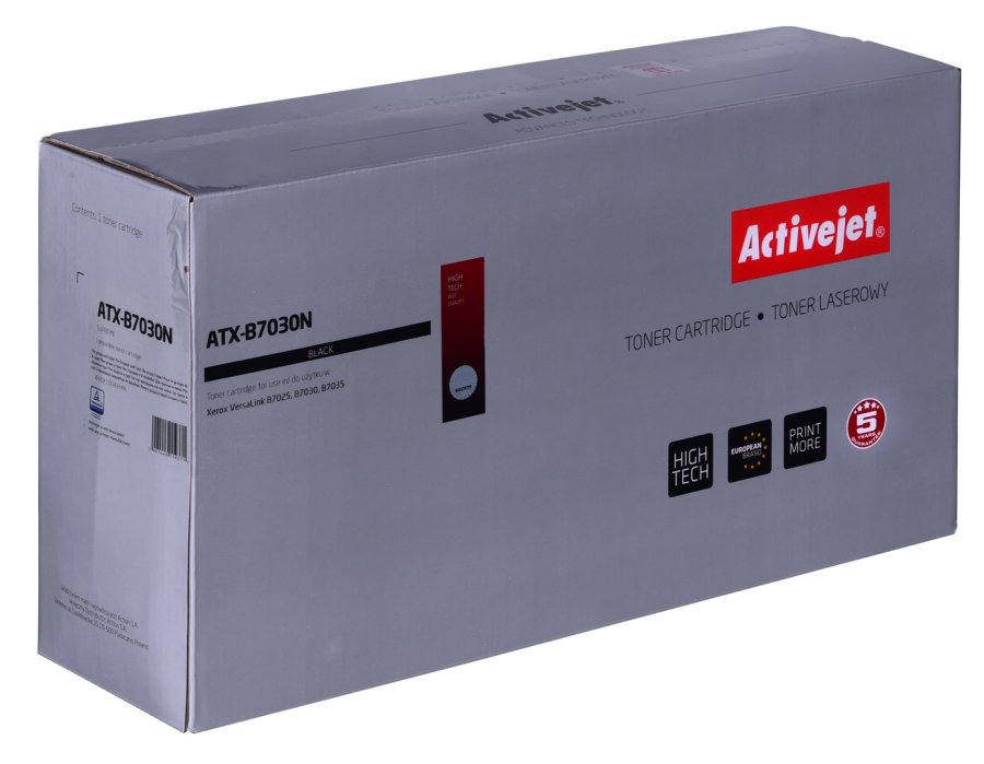Activejet ATX-B7030N tonerpatron til Xerox printer, erstatning XEROX 106R03395; Supreme; 15000 sider; sort #1