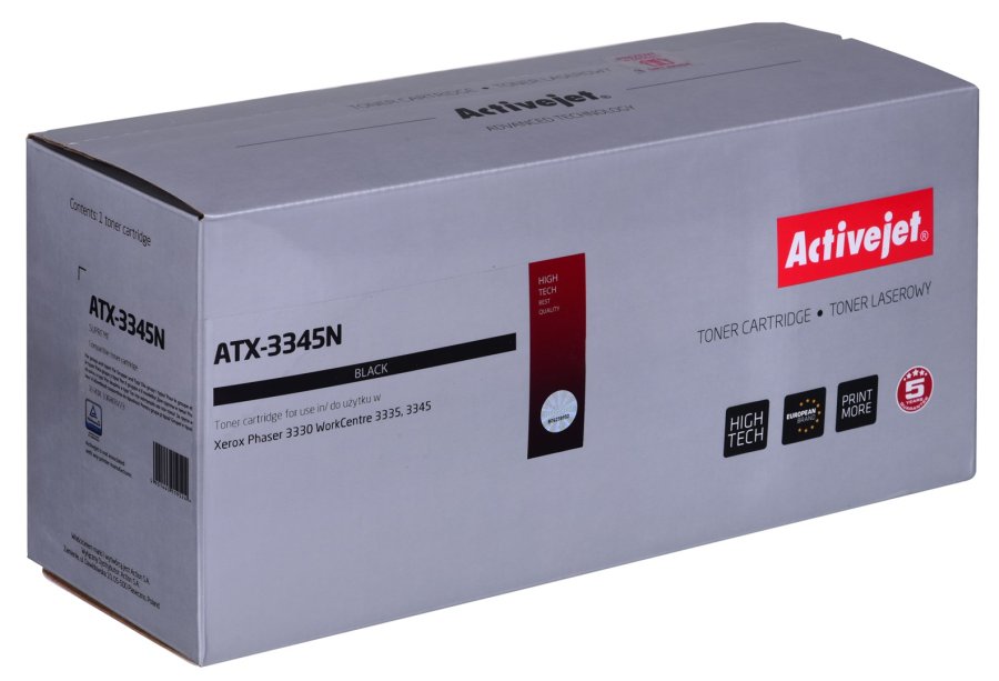 Activejet ATX-3345N tonerpatron til Xerox printer, erstatning XEROX 106R03773; Supreme; 3000 sider; sort #3
