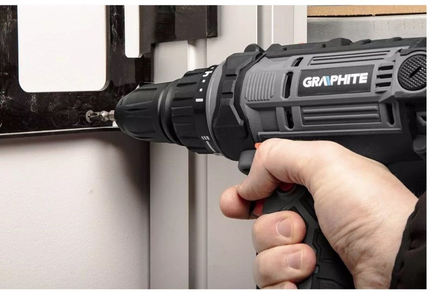 Netboremaskine 300W Graphite 10 mm selvspndende borepatron med bretaske #34