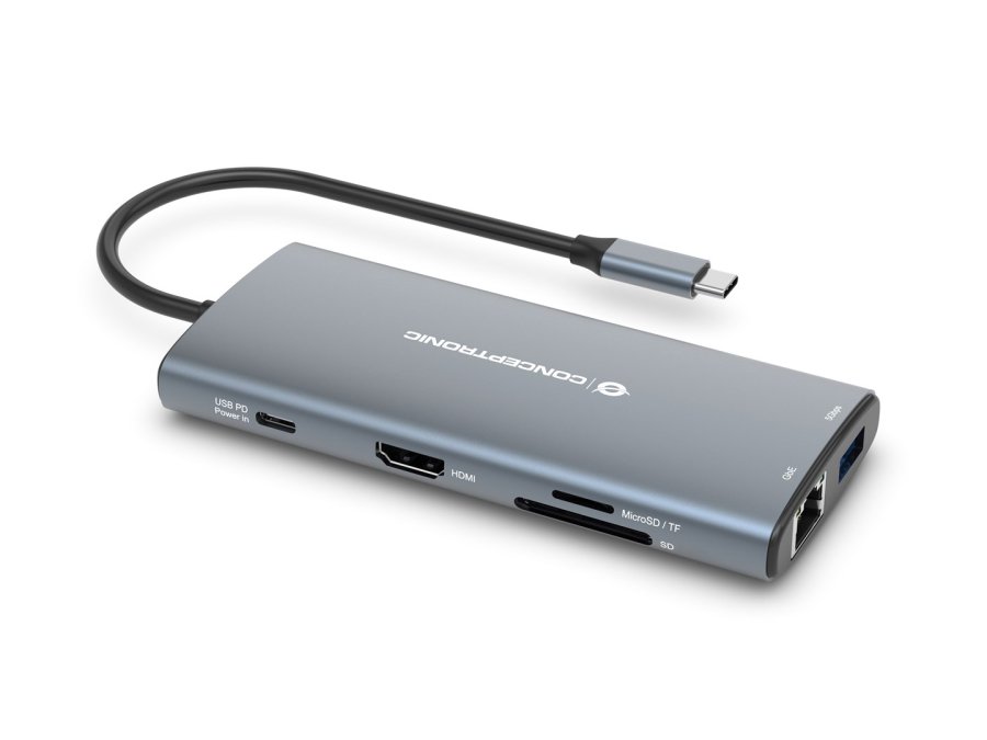 Conceptronic DONN06G Ledningsf�rt USB 3.2 Gen 1 (3.1 Gen 1) Type-C Gr� #5