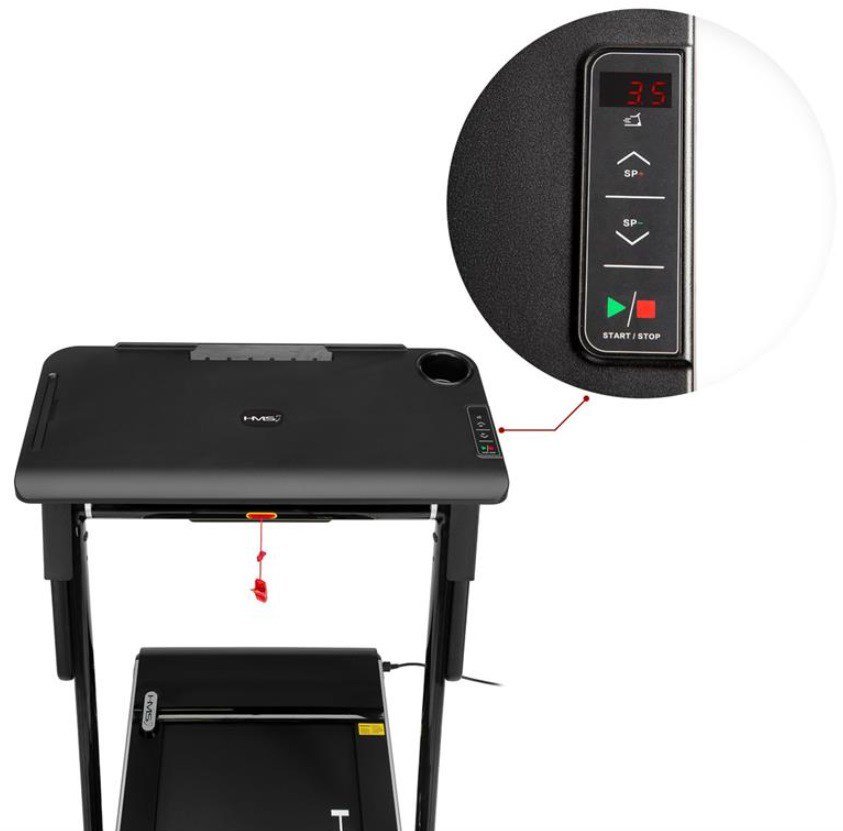 HMS LOOP12 MULTI elektrisk lbebnd med skrivebord 1-12 km/t, sort #33