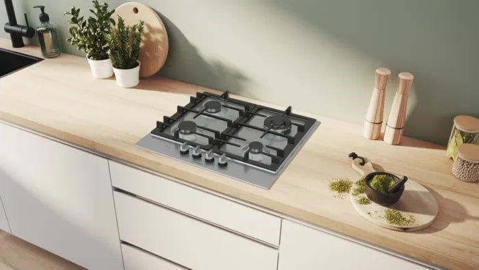 Bosch Serie 6 PCH6A5I90 kogeplade Rustfrit stl Indbygget 60 cm Gaskomfur 4 zone(s) #3