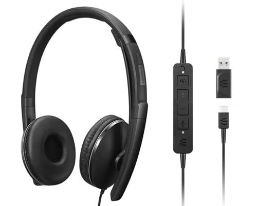 Lenovo 4XD1M45627 hovedtelefoner/headset Ledningsfrt USB Type-C Sort #1