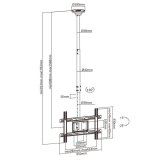 Universal OLED QLED loftmontering LCD-skrm 23-100 max 50kg Max VESA 600x400 #2
