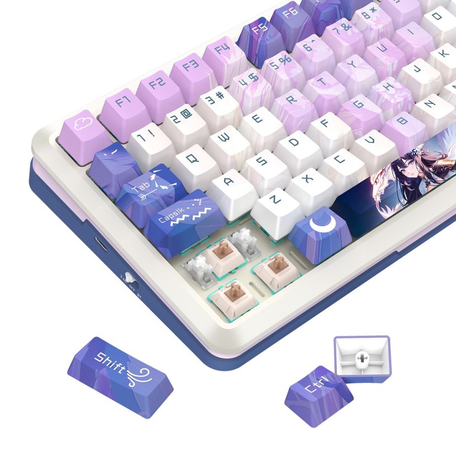 REDRAGON K708AK-RGB-PRO FLEKACT tastatur USB + RF Wireless + Bluetooth Hvid #4