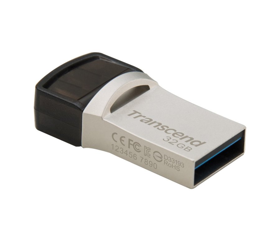 Transcend JetFlash 890 32GB USB-ngle USB Type-A / USB Type-C 3.2 Gen 1 (3.1 Gen 1) Sort, Slv #4
