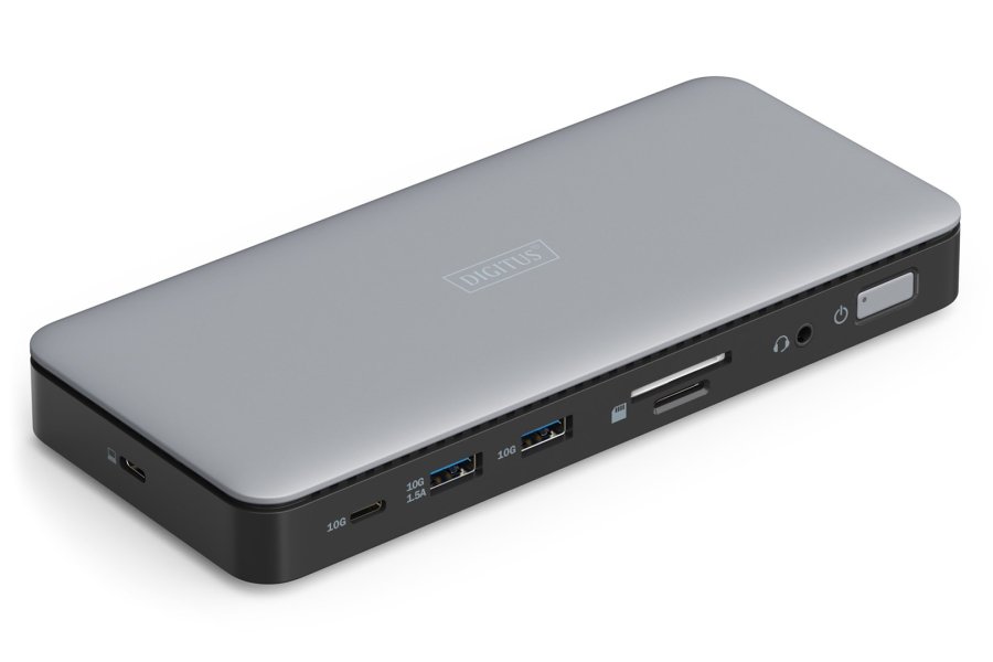 Digitus DA-70917 dockingstation Ledningsfrt USB 3.2 Gen 2 (3.1 Gen 2) Type-C Sort, Gr #1
