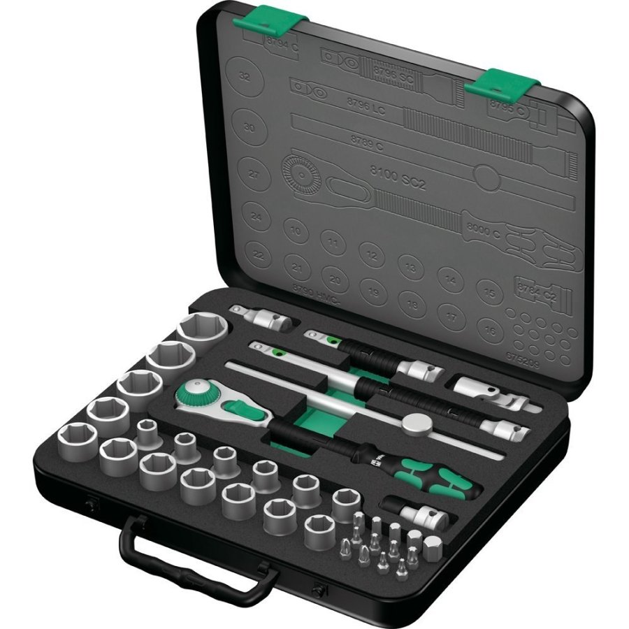 WERA 8100 SC 2 Zyklop Speed Ratchet set 1/2  drive metric #1