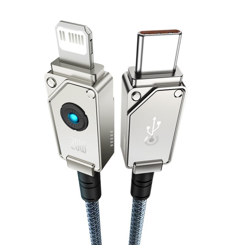 Baseus Unbreakable USB C til iP-kabel 1 m 20 W Hvid #5