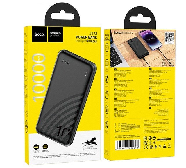 Hoco J123 Powerbank 10 000 mAh sort #5