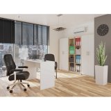 Arkivskab OLIV 2D 74x35x180 cm, Sonoma/Hvid #10