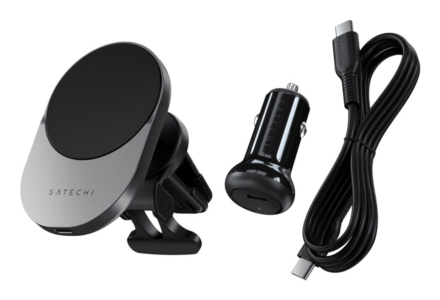 Satechi ST-Q2CCM oplader til mobil enhed Smartphone Sort, Gr� Cigart�nder Tr�dl�s opladning Hurtig opladning Automatisk #4