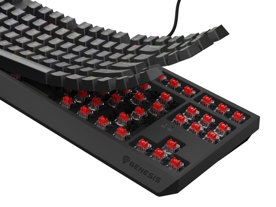 KLAWIATURA DLA GRACZY GENESIS THOR 230 TKL US RGB MECHANICZNA OUTEMU RED CZARNA HOT SWAP #4