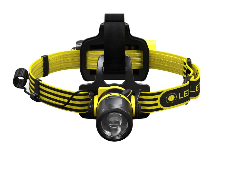 Ledlenser EXH8 Sort, Gul Hovedb�nd lommelygte #1