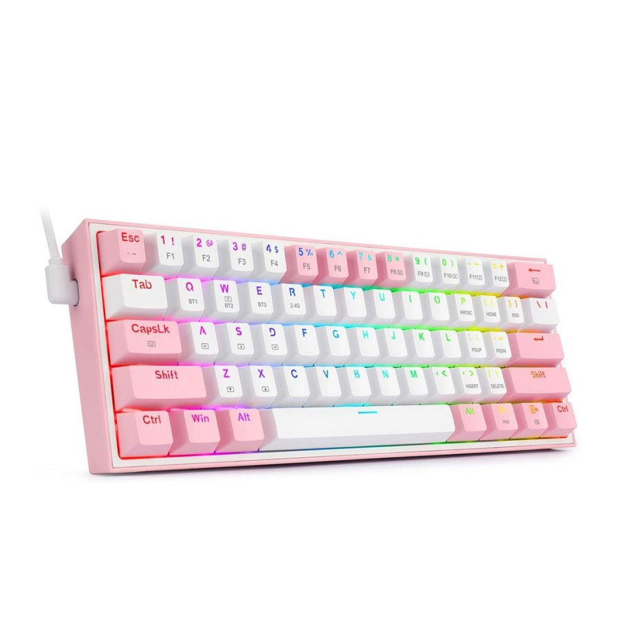 REDRAGON K616 Fizz Pro white/pink tastatur USB + RF Wireless + Bluetooth Lyser�d, Hvid #5