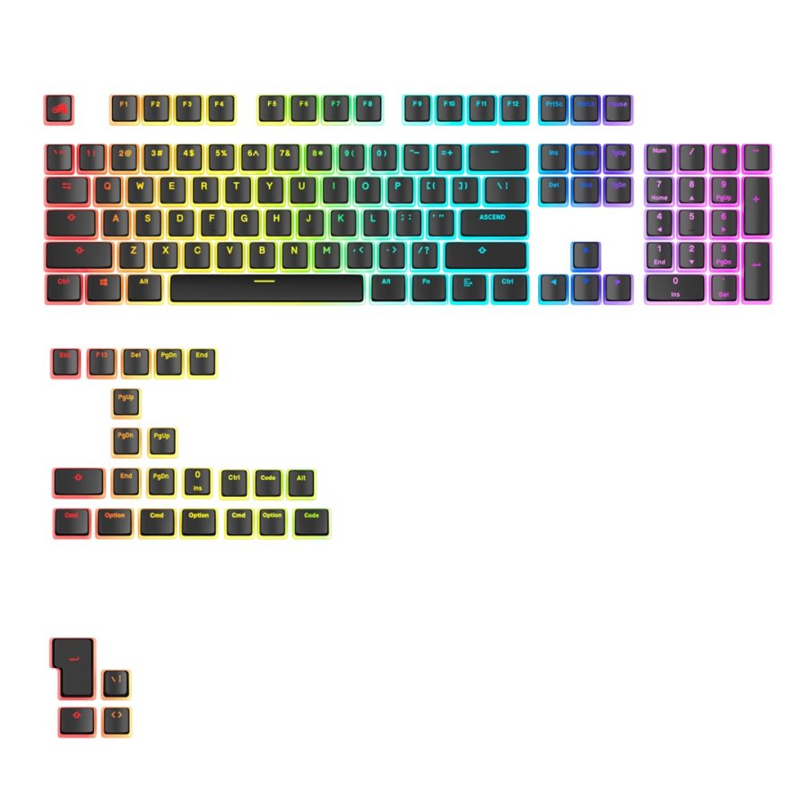 Glorious Gaming GLO-KB-ACC-KC-GPBT-AURA-BLK-US tilbehr til tastatur Tastaturhtte #1