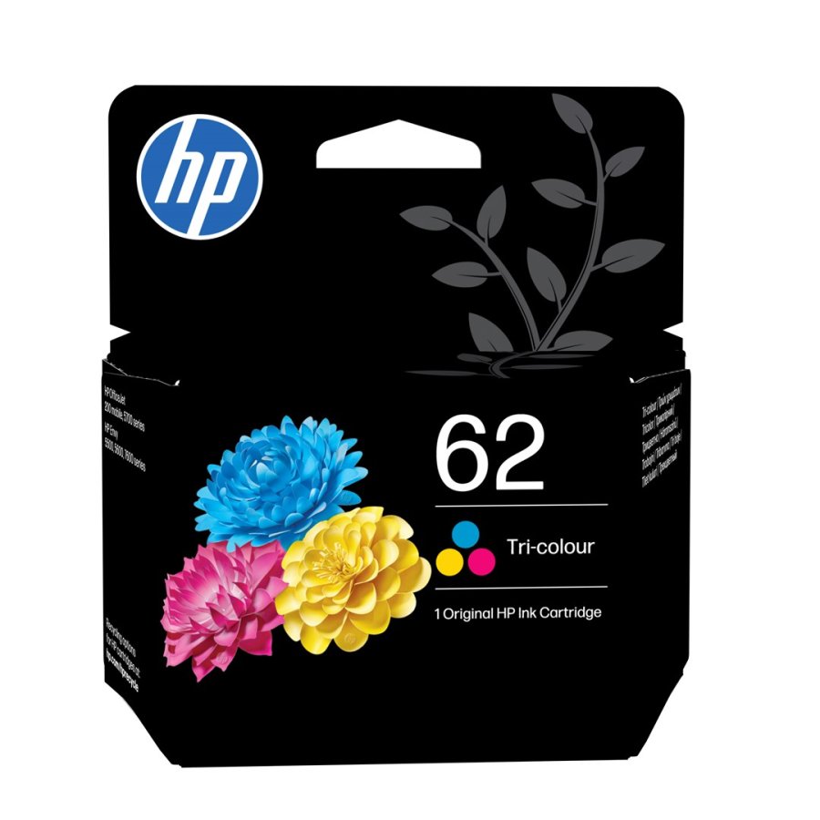 HP Original 62-bl�kpatron, trefarvet #1