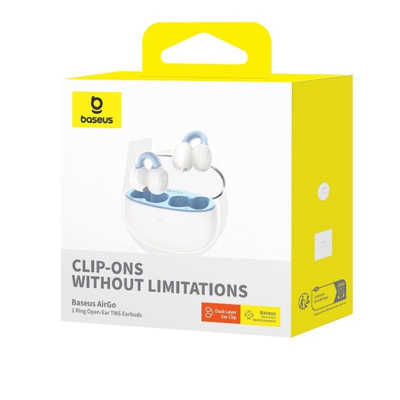 Baseus AirGo 1 Ring Headset True Wireless Stereo (TWS) I rerne Opkald/musik Bluetooth Hvid #6