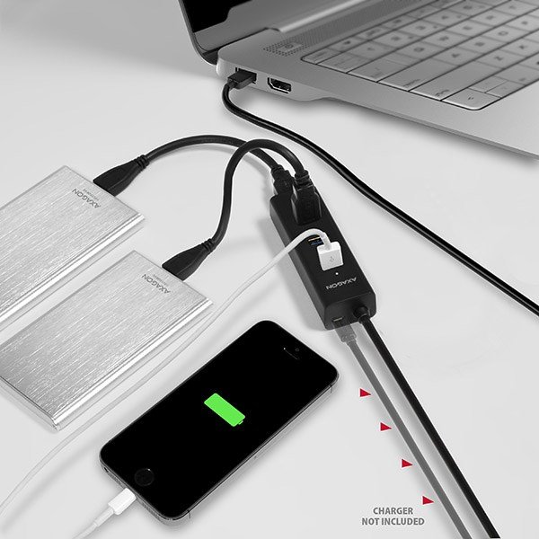 Axagon HUE-S2BL interface hub USB 3.2 Gen 1 (3.1 Gen 1) Type-A 5000 Mbit/s Sort #4
