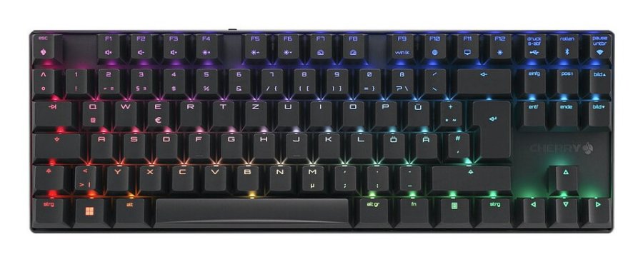 CHERRY MX 8.2 TKL Wireless RGB tastatur Spil USB + RF Wireless + Bluetooth QWERTZ Tysk Sort #1