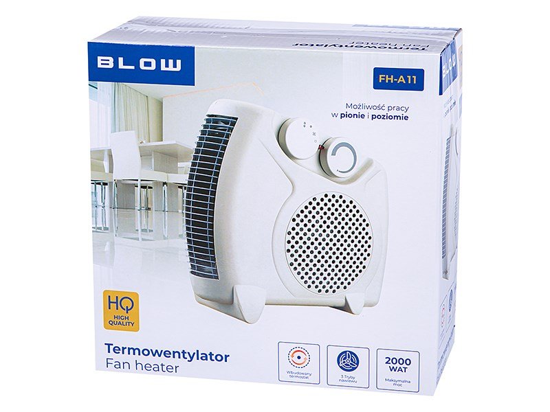 BLOW 2000W FH-A11 varmebl�ser, vertikal og horisontal #3