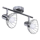 Activejet GIZEL dobbelt loft vglampe strip krom E14 vglampe til stuen #2