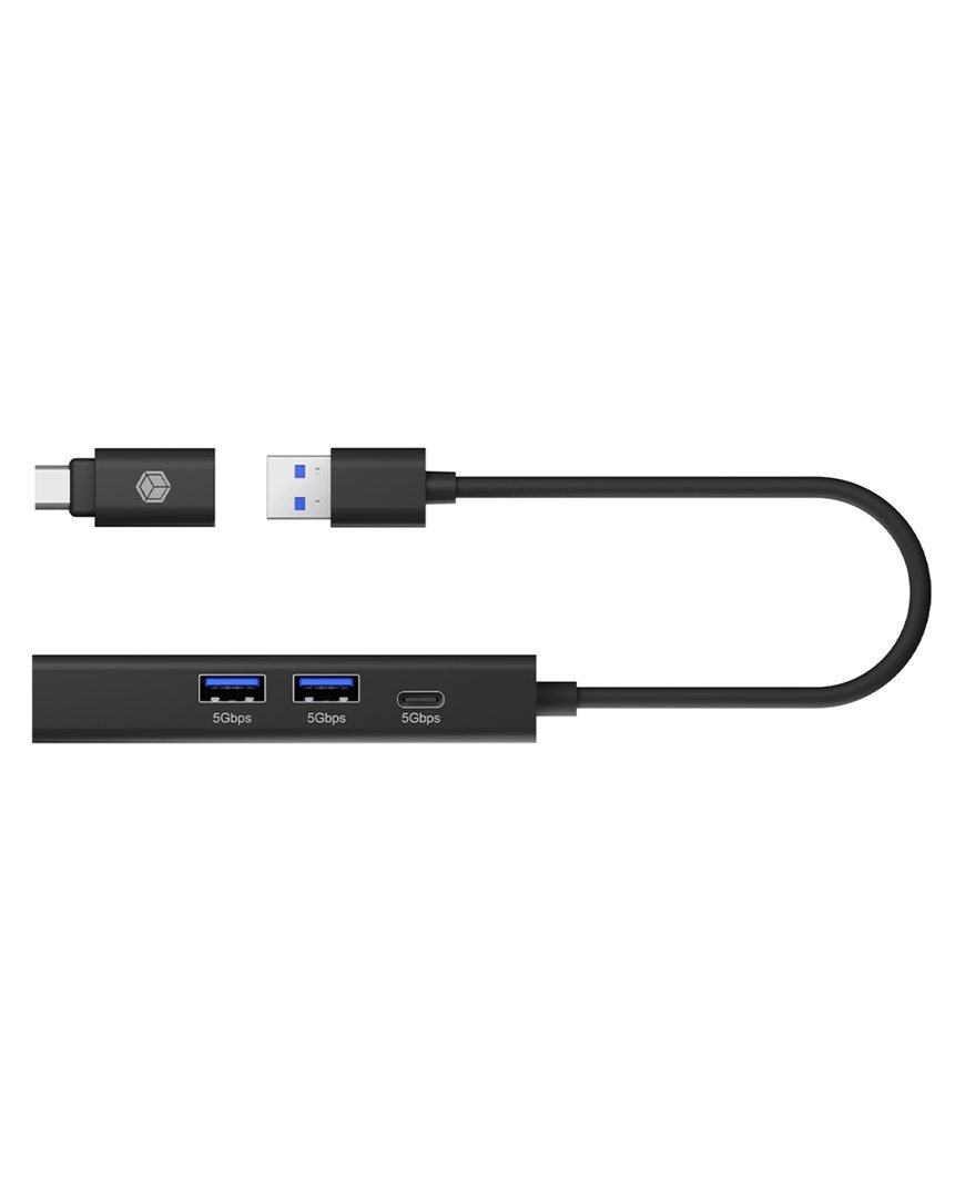 ICY BOX IB-HUB1439-LAN Ledningsf�rt USB 3.2 Gen 1 (3.1 Gen 1) Type-A Sort #5