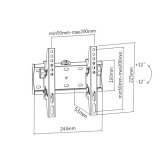 Gembird WM-42T-02 tv-beslag 106,7 cm (42