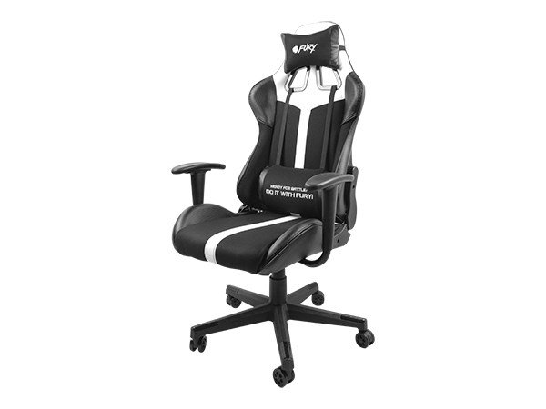 FURY Avenger XL Universal gamingstol Polstret sde Sort, Hvid #2